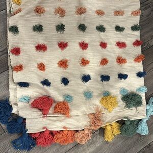 NWOT Anthropologie Tassel Throw Blanket
